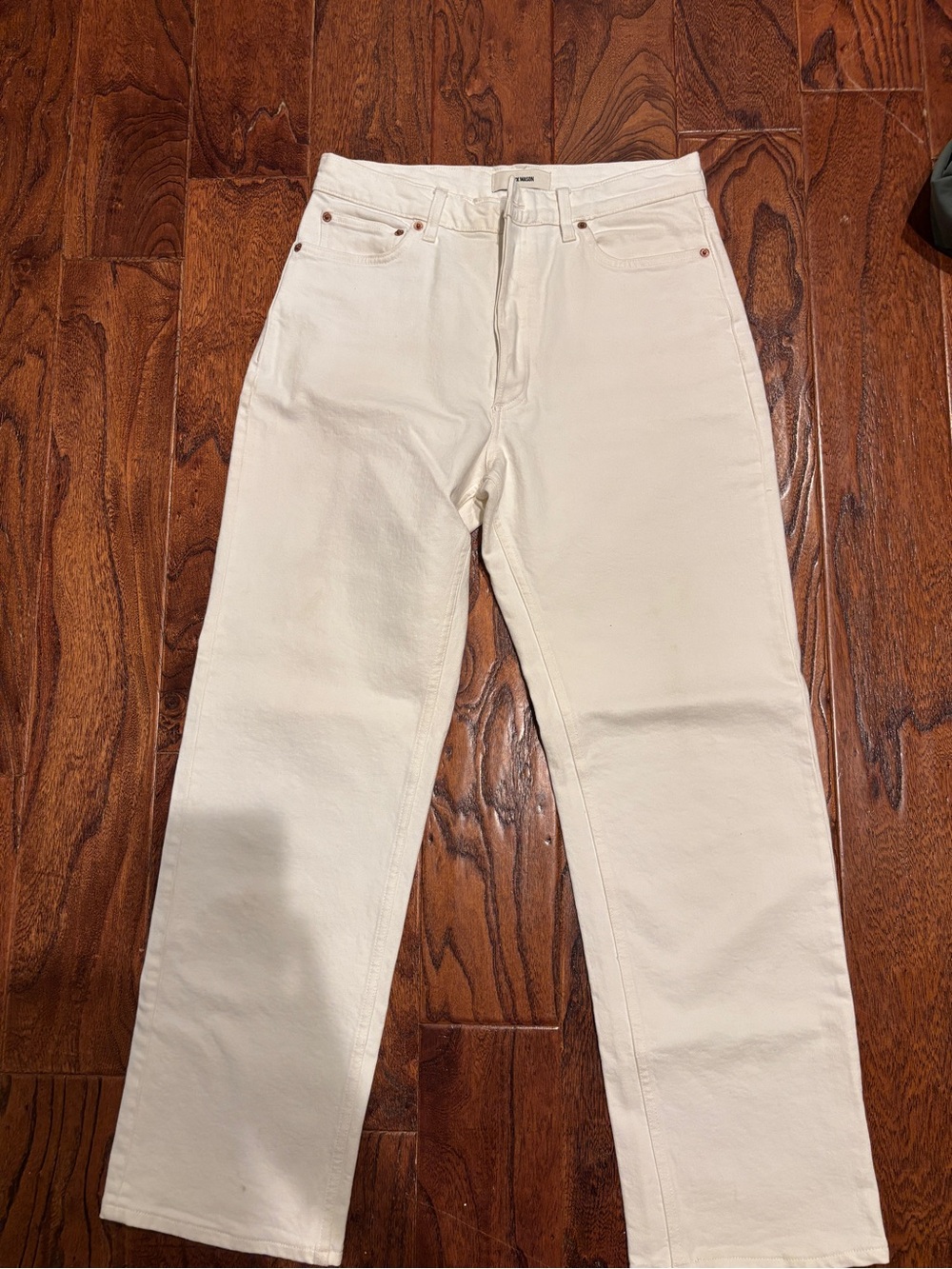 Buck Mason Off-White Straight-Leg Jeans